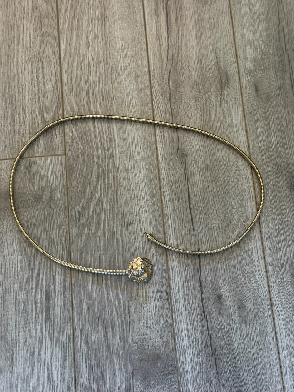 Gold Tone Snake Chain belt with Decorative Clasp